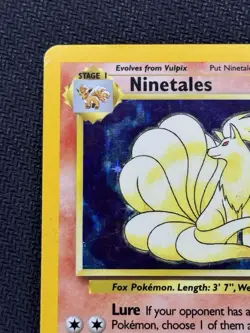 Pokemon TCG Ninetales 12/102 Base Set Holo Rare Card Played Condition - Image 2