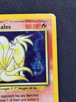 Pokemon TCG Ninetales 12/102 Base Set Holo Rare Card Played Condition - Image 3
