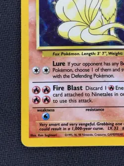 Pokemon TCG Ninetales 12/102 Base Set Holo Rare Card Played Condition - Image 5