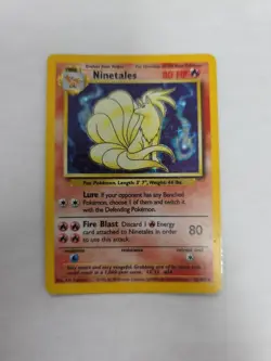 1999 Pokemon TCG Ninetales Holo Base Set Rare 12/102 MP - Image 1