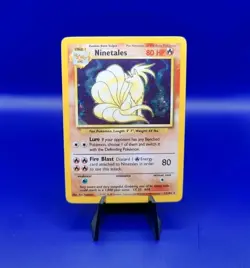 Ninetales 12/102 Base Set Holo Rare Pokemon Card Nintendo TCG WOTC LP - Image 1