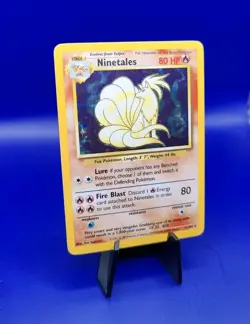 Ninetales 12/102 Base Set Holo Rare Pokemon Card Nintendo TCG WOTC LP - Image 2