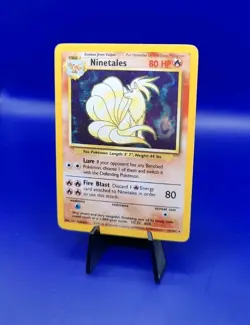 Ninetales 12/102 Base Set Holo Rare Pokemon Card Nintendo TCG WOTC LP - Image 3