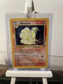 Pokemon Ninetales Holo Rare TCG Base Set Card 12/102 1999 - Image 1