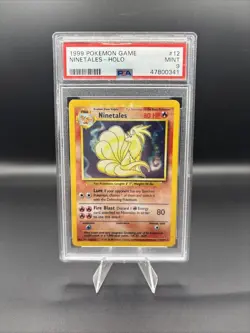1999 Pokemon TCG Ninetales Holo Rare Card Base Set 12/102 PSA 9 - Image 1