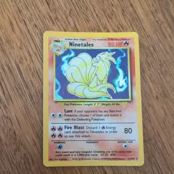 Pokemon TCG Ninetales Base Set 12/102 Holo Unlimited Holo Rare - Image 1
