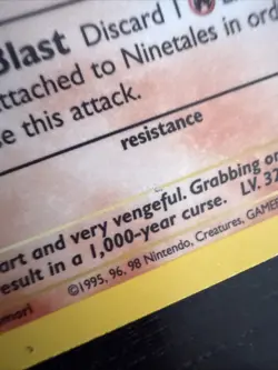 Pokemon TCG Ninetales Holo Rare Card Base Set 12/102, 1999 - Image 2