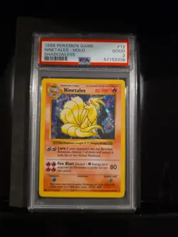 Pokemon TCG Ninetales Holo Shadowless Rare Card PSA 2 Base Set 12/102 - Image 1
