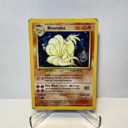 Pokemon TCG Ninetales Base Set 12/102 Holo Unlimited Holo Rare DMG - Image 1