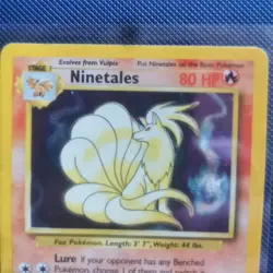 Pokemon TCG Ninetales Holo Rare Card Base Set 12/102 MP - Image 3