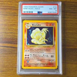 Pokemon TCG Ninetales Base Set Holo Rare Card 12/102 1999 PSA 8 - Image 1