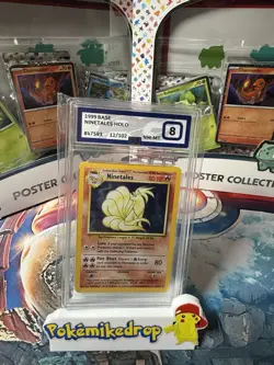 Pokemon TCG Ninetales Base Set 12/102 Holo Unlimited Holo Rare PG8 - Image 1