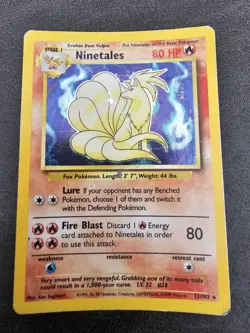 Pokemon TCG Ninetales Base Set 12/102 Holo Rare Heavy Play HP - Image 1