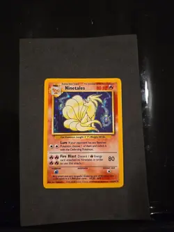 Pokemon TCG Ninetales Holo Rare Card Base Set 12/102 MP - Image 1