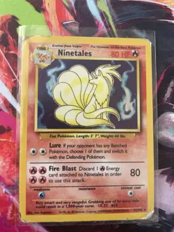 Pokemon TCG Ninetales Base Set 12/102 Holo Unlimited Holo Rare - Image 1