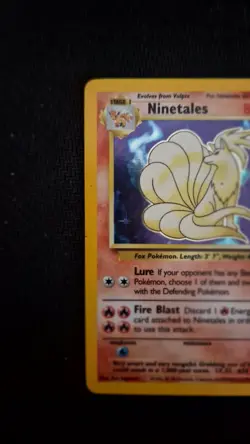 Pokemon TCG Ninetales Holo Rare Card Base Set 12/102 LP - Image 2