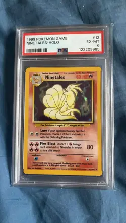 Pokemon TCG Ninetales Base Set 12/102 Holo Unlimited Holo Rare PSA 6 - Image 1