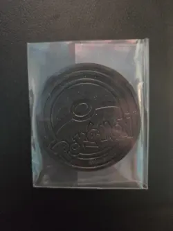 Pokemon Prismatic Evolutions Tin JUMBO Glitter Eevee Coin Red - Image 2