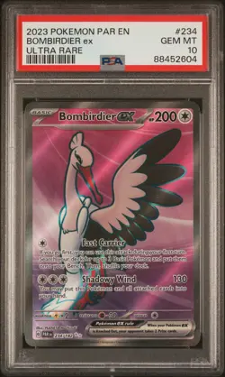 2023 POKEMON PAR EN-PARADOX RIFT #234 BOMBIRDIER EX ULTRA RARE PSA 10 Gem Mint - Image 1