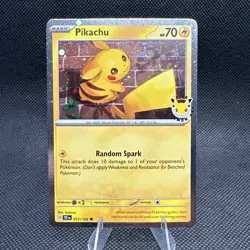 Pikachu Pokemon Day 2026 051/162 30th Anniversary Promo Pokemon TCG - Image 1