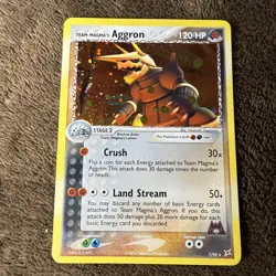 Vintage Pokemon Team Magma's Aggron 7/95 EX Team Magma vs Team Aqua Holo Rare - Image 1
