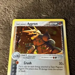 Vintage Pokemon Team Magma's Aggron 7/95 EX Team Magma vs Team Aqua Holo Rare - Image 5