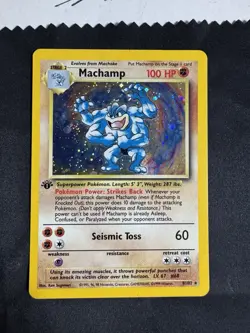 Pokemon Base Set Machamp Holo Rare 1st Edition NM-Mint - Image 2
