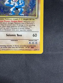 Pokemon Base Set Machamp Holo Rare 1st Edition NM-Mint - Image 5