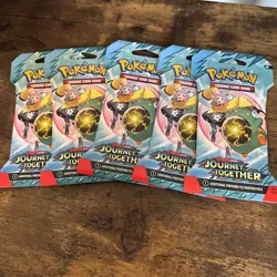 Pokemon Scarlet & Violet Journey Together Sealed Booster Pack w/sleeve x5 - Image 1