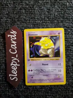 Pokemon Drowzee 1st Edition Base Set 49/102 Shadowless MP - Image 1