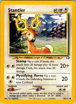 Stantler 076/111 Neo Genesis Pokemon MP Unlimited - Image 1