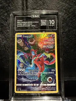 Pokemon Deoxys GG12/GG70 Crown Zenith Ultra Rare Holo TAG 10 2023 Psychic - Image 1