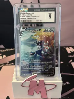 Pokemon Hisuian Samurott V Crown Zenith Galarian Gallery Full Art #GG51 CGC 9 - Image 1