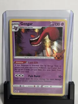Pokemon TCG Gengar Promo Trick or Trade 057/198 Stage 2 HP 130 Pain Burst Holo - Image 1