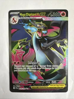 Pokemon Mega Charizard X EX 109/094 HP 360 Phantasmal Flames English - Image 1