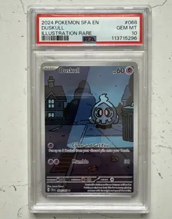 Duskull 068/064 Pokemon Scarlet & Violet Shrouded Fable Illustration Rare PSA 10 - Image 1