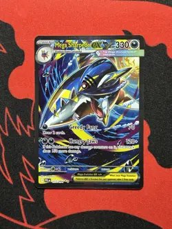 Mega Sharpedo ex 127/094 Me02: Phantasmal Flames Holo - Mega Evolutions Pokemon - Image 1
