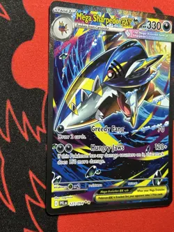 Mega Sharpedo ex 127/094 Me02: Phantasmal Flames Holo - Mega Evolutions Pokemon - Image 2