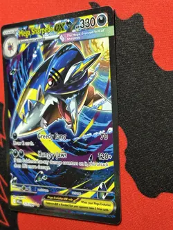 Mega Sharpedo ex 127/094 Me02: Phantasmal Flames Holo - Mega Evolutions Pokemon - Image 3
