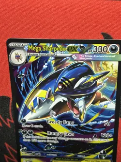 Mega Sharpedo ex 127/094 Me02: Phantasmal Flames Holo - Mega Evolutions Pokemon - Image 4