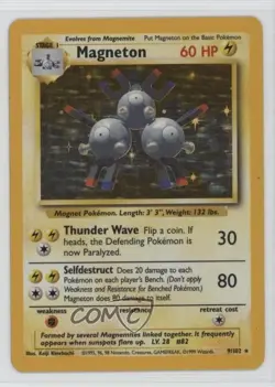 Magneton Holo Pokemon Base Set #9 1999 - Image 1