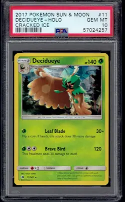 2017 Pokemon Decidueye Cracked Ice Holo 11/149 PSA 10 (Sun & Moon) - Image 1