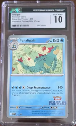 Pokemon Feraligatr 213 Illustration Contest 2024 Promo Regular 180 HP - Image 1