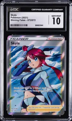 2021 POKEMON SHINING FATES #072/072 SKYLA CGC 10 GEM MINT - Image 1