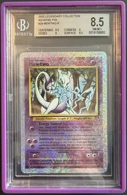 2002 Pokemon Legendary Collection Mewtwo Reverse Holo Rare 29/110 BGS 8.5 NM M - Image 1