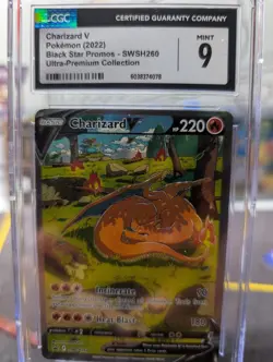 Charizard V SWSH260 Holo Promo UPC 2022 – CGC 9 Mint Pokemon TCG - Image 1
