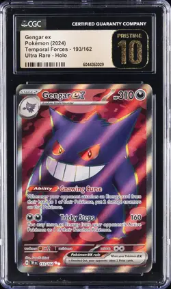 2024 POKEMON TEMPORAL FORCES, ULTRA RARE - HOLO GENGAR EX CGC 10 PERFECT - Image 1