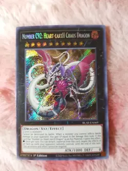 Yu-gi-oh Number C92: Heart-eartH Chaos Dragon BLAR-EN069 Secret Rare 1st Edition - Image 1