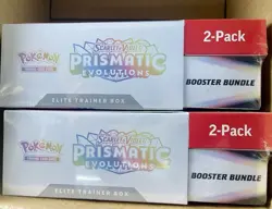 Pokemon TCG Prismatic Evolutions ETB Booster Bundle Costco 2-Pack NEW Sealed x2 - Image 3