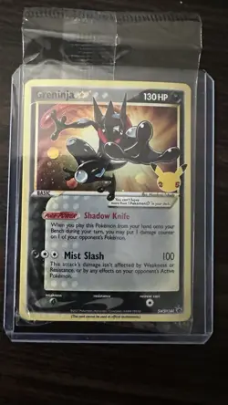 Pokemon Greninja Gold Star Promo Holo SWSH144 Celebrations SEALED NM - Image 1